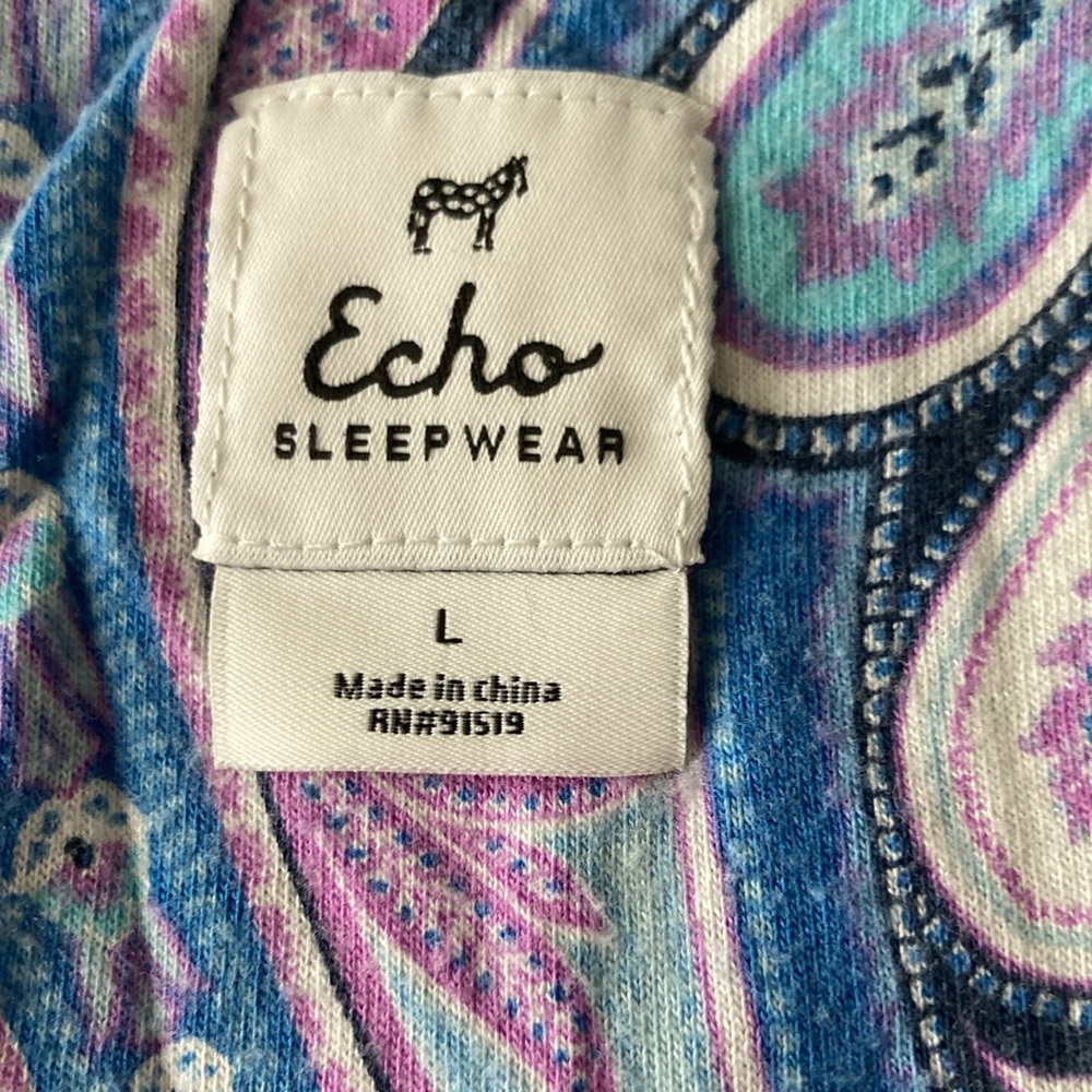 Echo Sleepwear Blue Paisley Summer Set - Picture 13 of 16